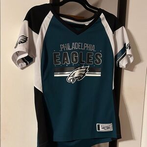 NFL Philadelphia Eagles Teal and Black Short Sleeve Tee